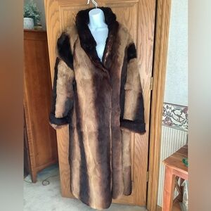 Vintage Genuine fur long coat. Made in Brazil.  Medium, runs large.